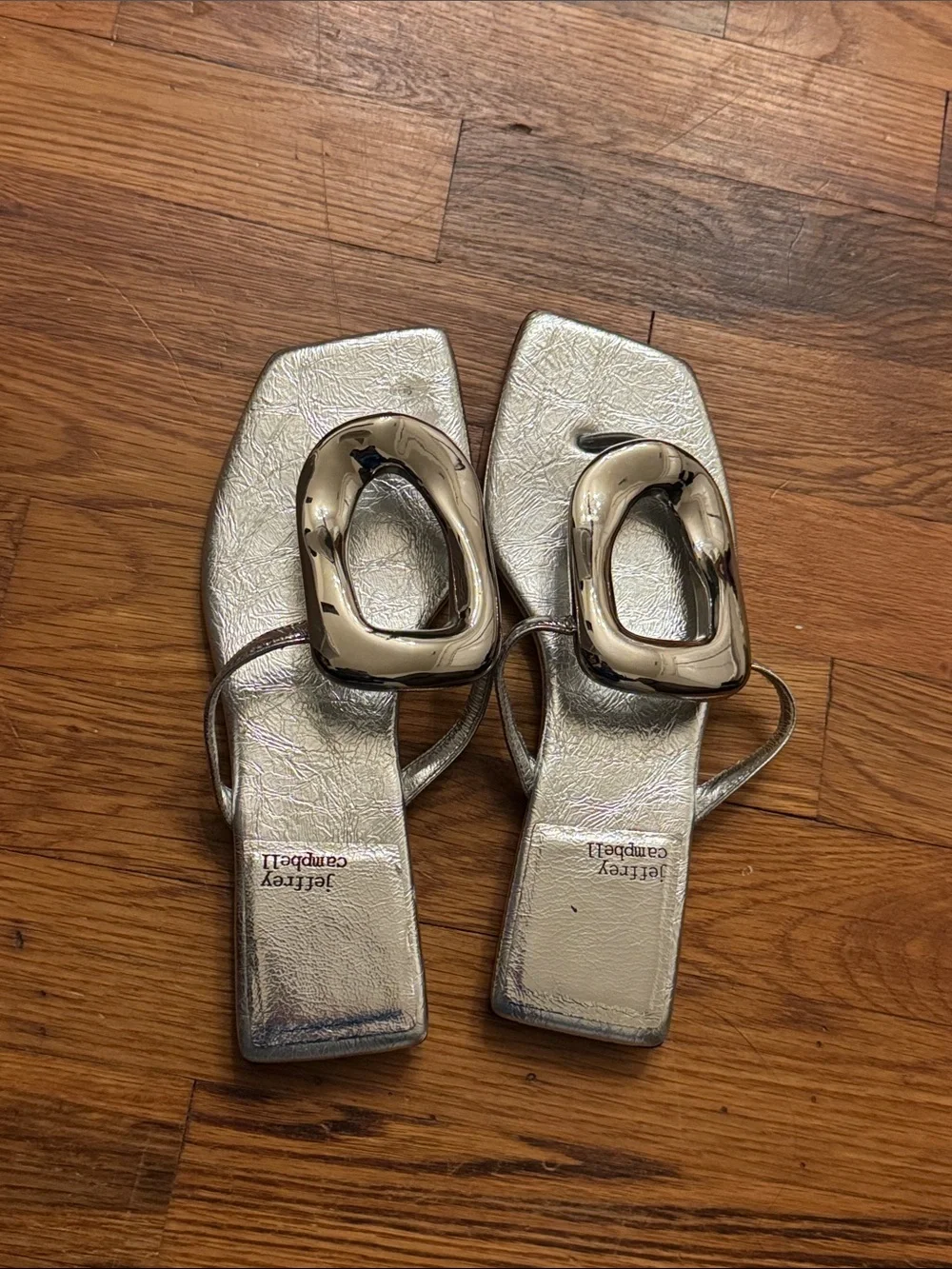 Jeffery Campbell Silver Sandals